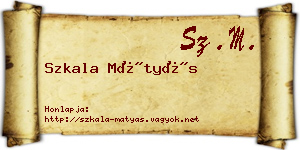 Szkala Mátyás névjegykártya