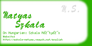 matyas szkala business card